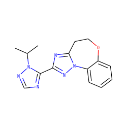 CC(C)n1ncnc1-c1nc2n(n1)-c1ccccc1OCC2 ZINC000096269670