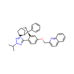 CC(C)n1nnc(-c2ccc(OCc3ccc4ccccc4n3)cc2[C@]2(c3ccccc3)C[C@H]3CC[C@H]2C3)n1 ZINC000101508252