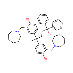 CC(CCC(O)(c1ccccc1)c1ccccc1)(c1ccc(O)c(CN2CCCCCC2)c1)c1ccc(O)c(CN2CCCCCC2)c1 ZINC000026497264