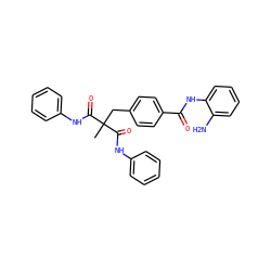 CC(Cc1ccc(C(=O)Nc2ccccc2N)cc1)(C(=O)Nc1ccccc1)C(=O)Nc1ccccc1 ZINC000028951670