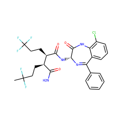 CC(F)(F)CC[C@H](C(N)=O)[C@@H](CCC(F)(F)F)C(=O)N[C@H]1N=C(c2ccccc2)c2cccc(Cl)c2NC1=O ZINC000205761976