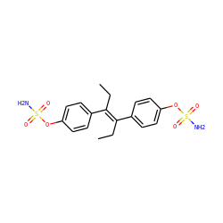 CC/C(=C(/CC)c1ccc(OS(N)(=O)=O)cc1)c1ccc(OS(N)(=O)=O)cc1 ZINC000136079983