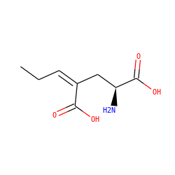 CC/C=C(/C[C@H](N)C(=O)O)C(=O)O ZINC000013357360