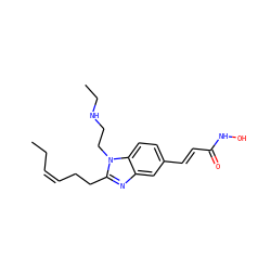 CC/C=C\CCc1nc2cc(/C=C/C(=O)NO)ccc2n1CCNCC ZINC000072120618