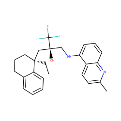 CC[C@@]1(C[C@@](O)(CNc2cccc3nc(C)ccc23)C(F)(F)F)CCCc2ccccc21 ZINC000028826211