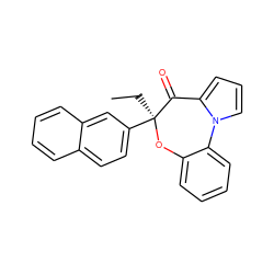 CC[C@@]1(c2ccc3ccccc3c2)Oc2ccccc2-n2cccc2C1=O ZINC000001648534