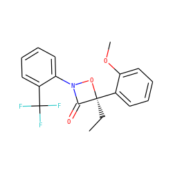 CC[C@@]1(c2ccccc2OC)ON(c2ccccc2C(F)(F)F)C1=O ZINC000036387697