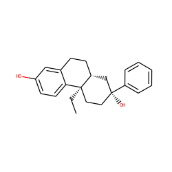 CC[C@@]12CC[C@](O)(c3ccccc3)C[C@H]1CCc1cc(O)ccc12 ZINC000040874356