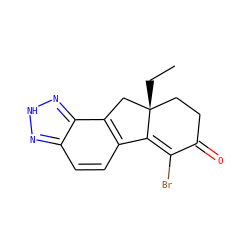 CC[C@@]12CCC(=O)C(Br)=C1c1ccc3n[nH]nc3c1C2 ZINC000034028804