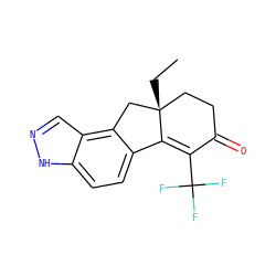 CC[C@@]12CCC(=O)C(C(F)(F)F)=C1c1ccc3[nH]ncc3c1C2 ZINC000034052804