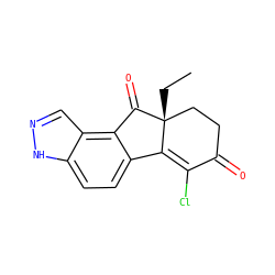 CC[C@@]12CCC(=O)C(Cl)=C1c1ccc3[nH]ncc3c1C2=O ZINC000034633841