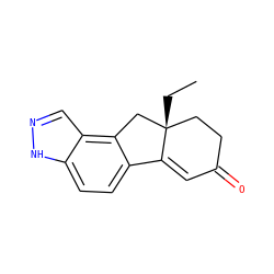 CC[C@@]12CCC(=O)C=C1c1ccc3[nH]ncc3c1C2 ZINC000034799666