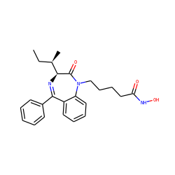 CC[C@@H](C)[C@@H]1N=C(c2ccccc2)c2ccccc2N(CCCCC(=O)NO)C1=O ZINC001772578408