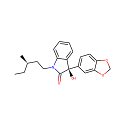 CC[C@@H](C)CCN1C(=O)[C@@](O)(c2ccc3c(c2)OCO3)c2ccccc21 ZINC000071333284