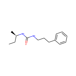 CC[C@@H](C)NC(=O)NCCCc1ccccc1 ZINC000039971569