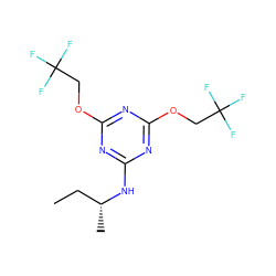 CC[C@@H](C)Nc1nc(OCC(F)(F)F)nc(OCC(F)(F)F)n1 ZINC000001087486
