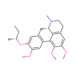 CC[C@@H](C)Oc1cc2c(cc1OC)-c1c(OC)c(OC)cc3c1[C@H](C2)N(C)CC3 ZINC000473121811