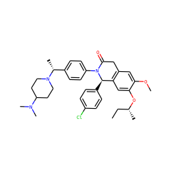 CC[C@@H](C)Oc1cc2c(cc1OC)CC(=O)N(c1ccc([C@@H](C)N3CCC(N(C)C)CC3)cc1)[C@@H]2c1ccc(Cl)cc1 ZINC000118789990