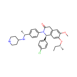 CC[C@@H](C)Oc1cc2c(cc1OC)CC(=O)N(c1ccc([C@@H](C)NC3CCNCC3)cc1)[C@@H]2c1ccc(Cl)cc1 ZINC000118794616