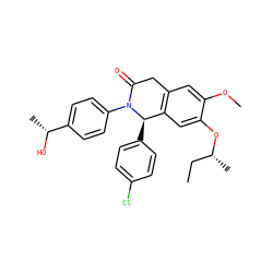 CC[C@@H](C)Oc1cc2c(cc1OC)CC(=O)N(c1ccc([C@@H](C)O)cc1)[C@@H]2c1ccc(Cl)cc1 ZINC000118802248