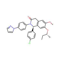 CC[C@@H](C)Oc1cc2c(cc1OC)CC(=O)N(c1ccc(-n3cccn3)cc1)[C@@H]2c1ccc(Cl)cc1 ZINC000118795565