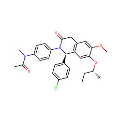 CC[C@@H](C)Oc1cc2c(cc1OC)CC(=O)N(c1ccc(N(C)C(C)=O)cc1)[C@@H]2c1ccc(Cl)cc1 ZINC000118793645
