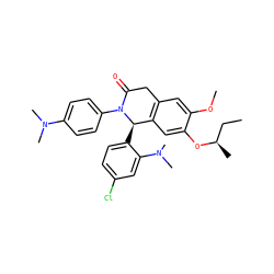 CC[C@@H](C)Oc1cc2c(cc1OC)CC(=O)N(c1ccc(N(C)C)cc1)[C@@H]2c1ccc(Cl)cc1N(C)C ZINC000118789006