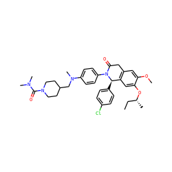 CC[C@@H](C)Oc1cc2c(cc1OC)CC(=O)N(c1ccc(N(C)CC3CCN(C(=O)N(C)C)CC3)cc1)[C@@H]2c1ccc(Cl)cc1 ZINC000118802736