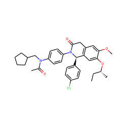 CC[C@@H](C)Oc1cc2c(cc1OC)CC(=O)N(c1ccc(N(CC3CCCC3)C(C)=O)cc1)[C@@H]2c1ccc(Cl)cc1 ZINC000118802930