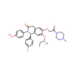 CC[C@@H](C)Oc1cc2c(cc1OCC(=O)N1CCN(C)CC1)CC(=O)N(c1ccc(OC)cc1)[C@@H]2c1ccc(Cl)cc1 ZINC000118800579
