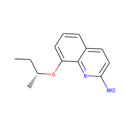 CC[C@@H](C)Oc1cccc2ccc(N)nc12 ZINC000028390340