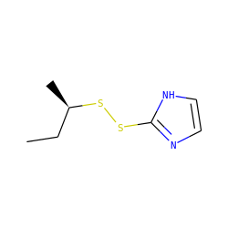CC[C@@H](C)SSc1ncc[nH]1 ZINC000000008687
