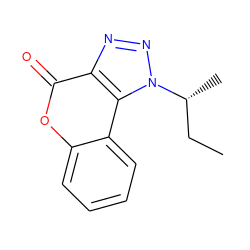 CC[C@@H](C)n1nnc2c(=O)oc3ccccc3c21 ZINC000000176873
