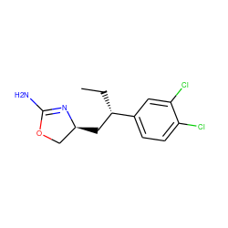 CC[C@@H](C[C@H]1COC(N)=N1)c1ccc(Cl)c(Cl)c1 ZINC000148457832