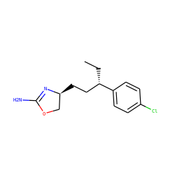 CC[C@@H](CC[C@H]1COC(N)=N1)c1ccc(Cl)cc1 ZINC000117253177