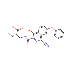 CC[C@@H](CNC(=O)c1nc(C#N)c2cc(Oc3ccccc3)ccc2c1O)C(=O)O ZINC000146743056