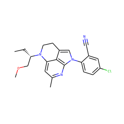 CC[C@@H](COC)N1CCc2cn(-c3ccc(Cl)cc3C#N)c3nc(C)cc1c23 ZINC000013645721