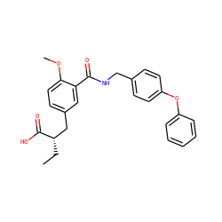 CC[C@@H](Cc1ccc(OC)c(C(=O)NCc2ccc(Oc3ccccc3)cc2)c1)C(=O)O ZINC000000590166