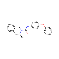 CC[C@@H](Cc1ccccc1)N(C)C(=O)Nc1ccc(Oc2ccccc2)cc1 ZINC000013863316