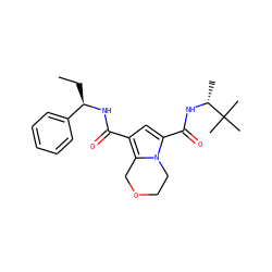 CC[C@@H](NC(=O)c1cc(C(=O)N[C@H](C)C(C)(C)C)n2c1COCC2)c1ccccc1 ZINC000146094803