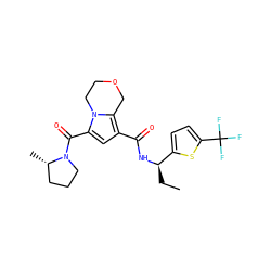 CC[C@@H](NC(=O)c1cc(C(=O)N2CCC[C@@H]2C)n2c1COCC2)c1ccc(C(F)(F)F)s1 ZINC000146119889