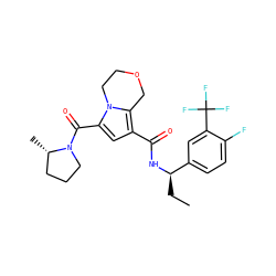 CC[C@@H](NC(=O)c1cc(C(=O)N2CCC[C@@H]2C)n2c1COCC2)c1ccc(F)c(C(F)(F)F)c1 ZINC000146136504