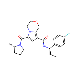 CC[C@@H](NC(=O)c1cc(C(=O)N2CCC[C@@H]2C)n2c1COCC2)c1ccc(F)cc1 ZINC000146098615