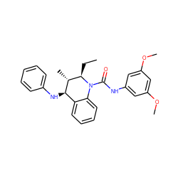 CC[C@@H]1[C@@H](C)[C@H](Nc2ccccc2)c2ccccc2N1C(=O)Nc1cc(OC)cc(OC)c1 ZINC000040392517