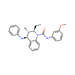 CC[C@@H]1[C@@H](C)[C@H](Nc2ccccc2)c2ccccc2N1C(=O)Nc1cccc(OC)c1 ZINC000040873683