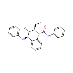 CC[C@@H]1[C@@H](C)[C@H](Nc2ccccc2)c2ccccc2N1C(=O)Nc1ccccc1 ZINC000040860713