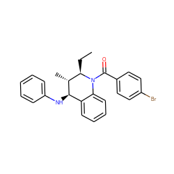 CC[C@@H]1[C@@H](C)[C@H](Nc2ccccc2)c2ccccc2N1C(=O)c1ccc(Br)cc1 ZINC000009272405