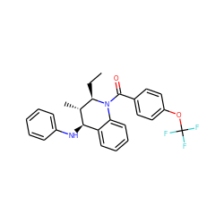 CC[C@@H]1[C@@H](C)[C@H](Nc2ccccc2)c2ccccc2N1C(=O)c1ccc(OC(F)(F)F)cc1 ZINC000040862905