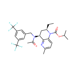 CC[C@@H]1C[C@H](N(Cc2cc(C(F)(F)F)cc(C(F)(F)F)c2)C(C)=O)c2nc(C)ccc2N1C(=O)OC(C)C ZINC000084635844