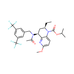 CC[C@@H]1C[C@H](N(Cc2cc(C(F)(F)F)cc(C(F)(F)F)c2)C(C)=O)c2nc(OC)ccc2N1C(=O)OC(C)C ZINC000084635371